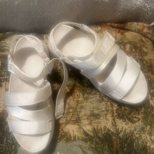 UGG White Strappy Sandals